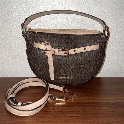 michael kors halfmoon small|michael kors emilia medium.